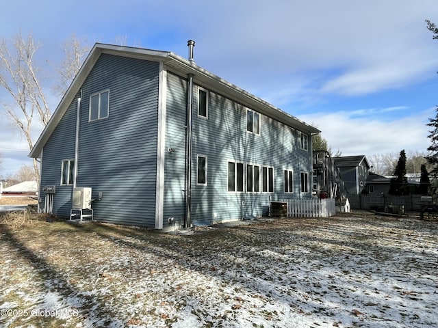 336 State Route 29, Greenwich, NY 12834 - view of snow covered exterior with a cooling unit