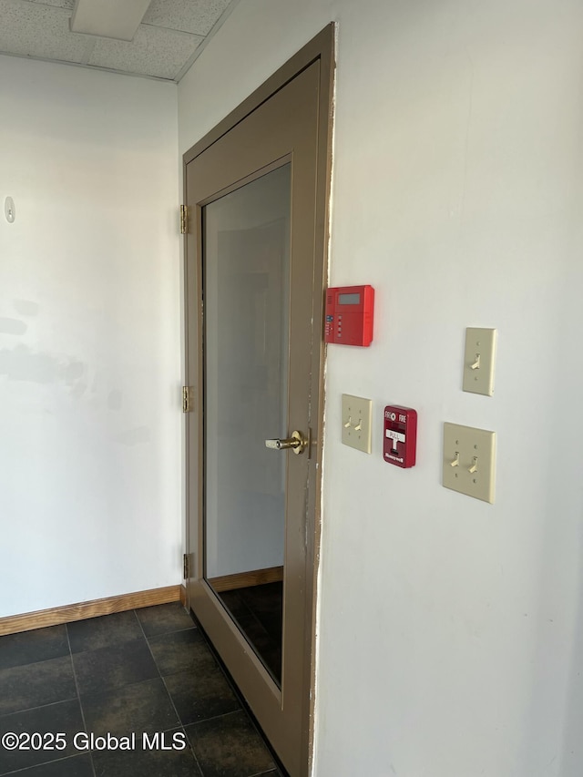 336 State Route 29, Greenwich, NY 12834 - corridor featuring baseboards and a drop ceiling