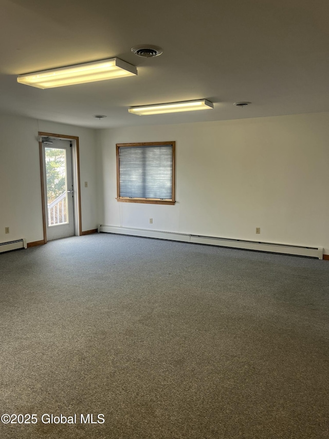 336 State Route 29, Greenwich, NY 12834 - unfurnished room featuring baseboard heating and carpet flooring
