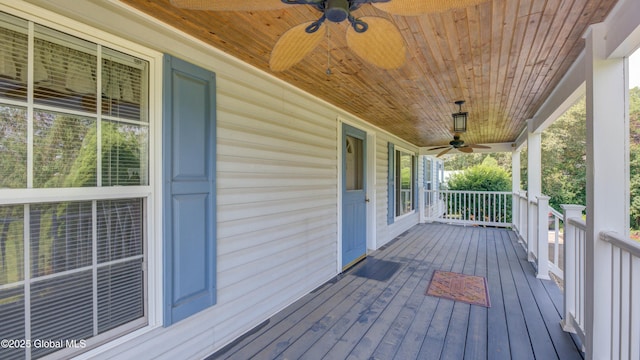 88 County Route 26a, Stuyvesant, NY 12173 - wooden porch featuring ceiling fan