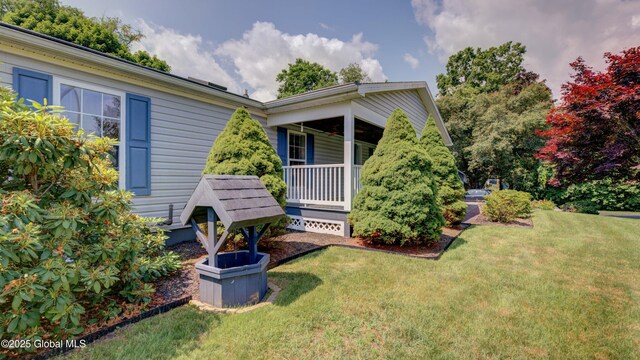 88 County Route 26a, Stuyvesant, NY 12173 - view of grassy yard featuring covered porch