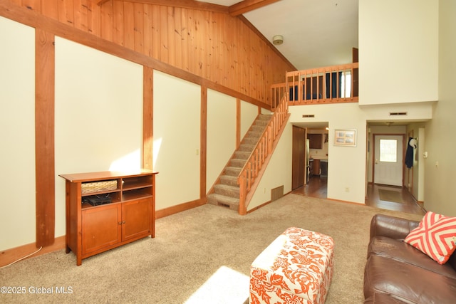 1B Scotch Mist Way, Malta, NY 12020 - living room with stairs and carpet