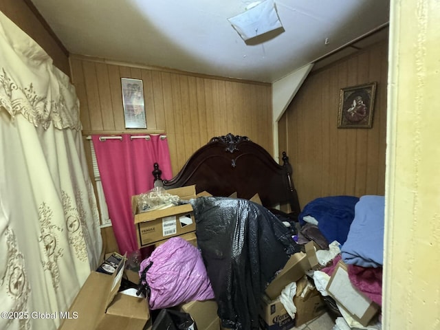 27 Sloan St, Albany, NY 12202 - bedroom with wooden walls and a skylight