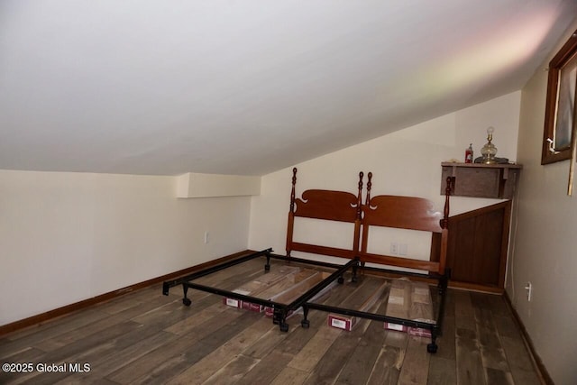 469 Military Rd, Edinburg, NY 12134 - bedroom featuring hardwood / wood-style floors and lofted ceiling