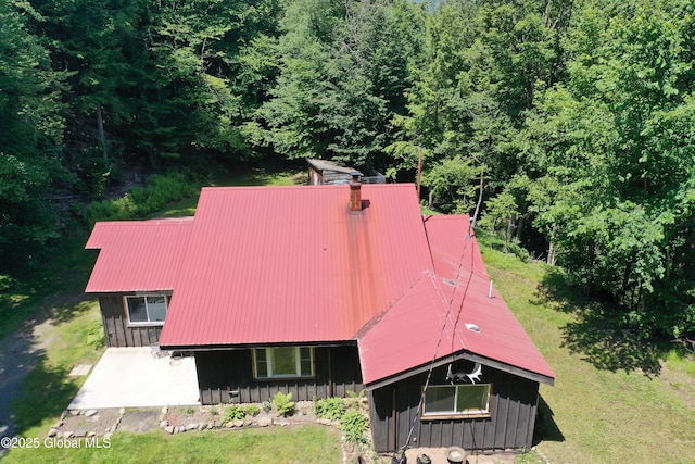 469 Military Rd, Edinburg, NY 12134 - view from above of property with a forest