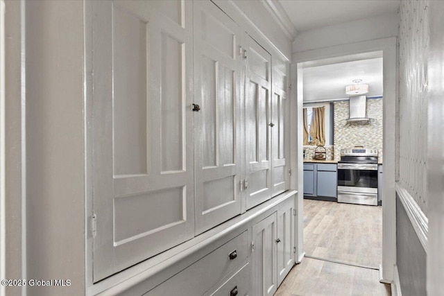 218 Lancaster St, Albany, NY 12210 - corridor with light wood-style floors