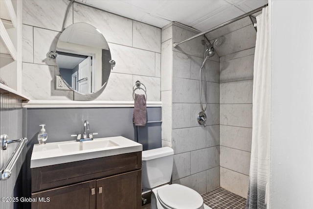 218 Lancaster St, Albany, NY 12210 - full bathroom featuring a stall shower and vanity