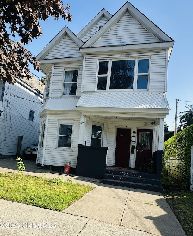 918-922 Bridge St, Schenectady, NY 12303 - view of front of home featuring a porch and a metal roof
