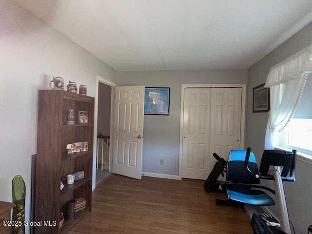 12 Bain Dr, Bethlehem, NY 12054 - home office with wood finished floors and baseboards