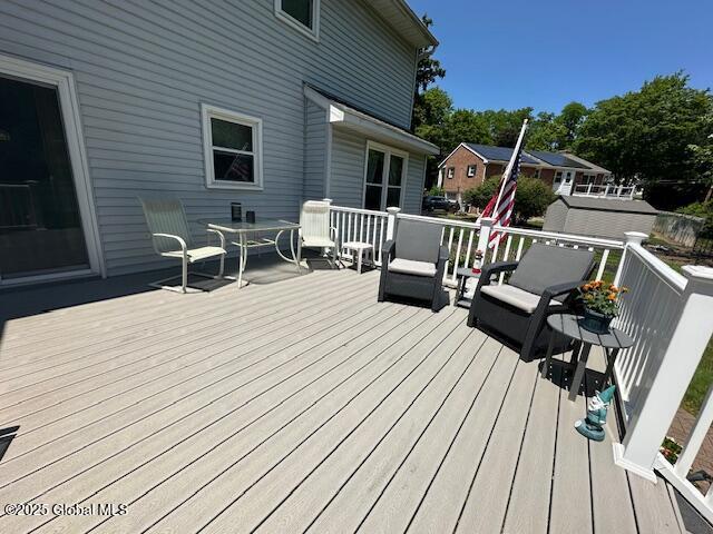 12 Bain Dr, Bethlehem, NY 12054 - view of wooden terrace