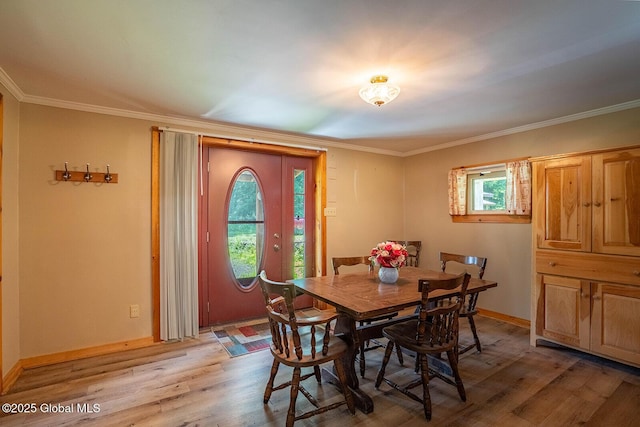 64 Coon Ln, Salem, NY 12865 - dining room featuring light wood-style floors and ornamental molding