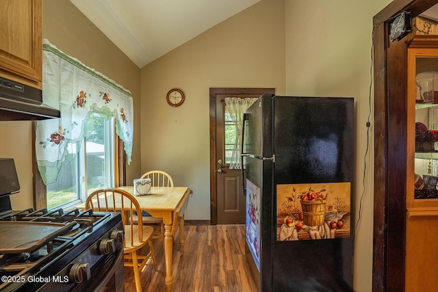 64 Coon Ln, Salem, NY 12865 - dining room featuring wood finished floors and vaulted ceiling
