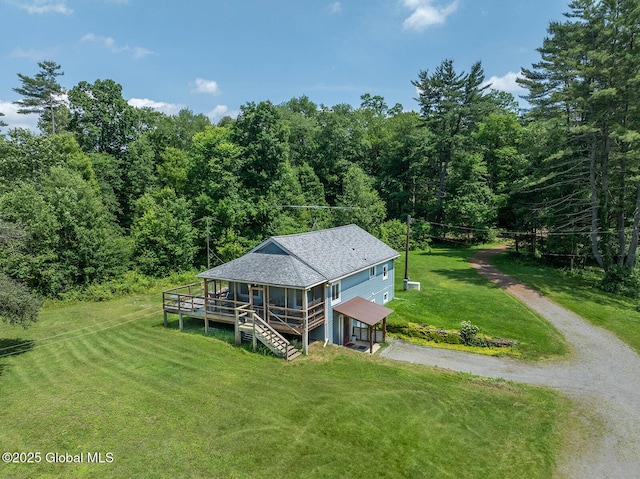 64 Coon Ln, Salem, NY 12865 - view from above of property with a forest
