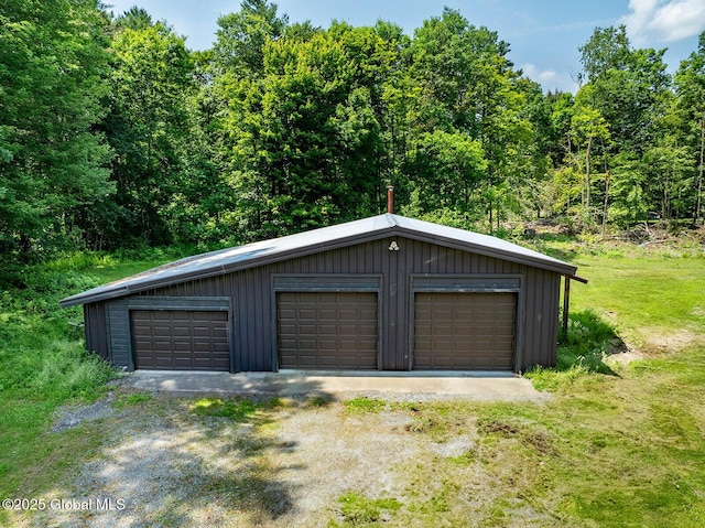 64 Coon Ln, Salem, NY 12865 - detached garage with a wooded view