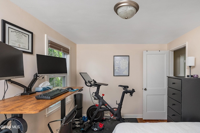 30 Crannell Ave, Bethlehem, NY 12054 - bedroom featuring baseboards and an office area