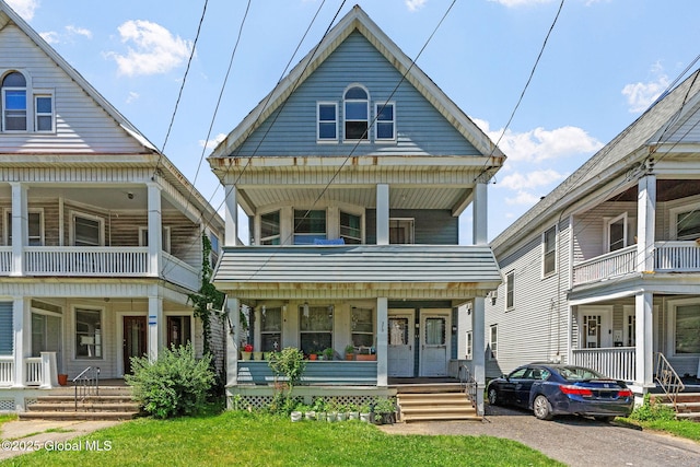 373 Delaware Ave, Albany, NY 12209 - view of front of home with a porch and a balcony