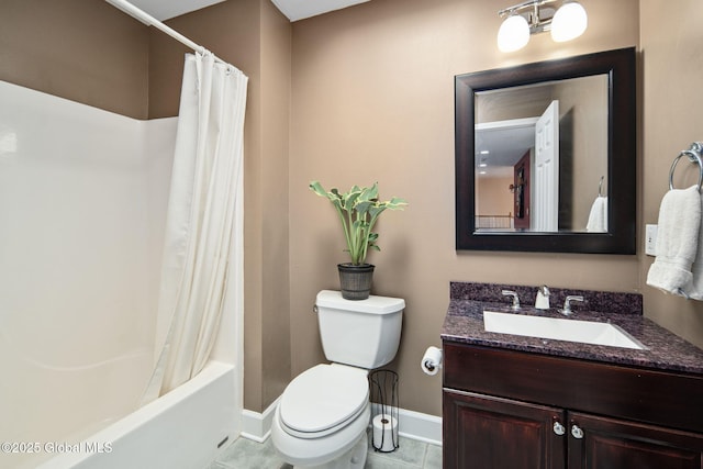 18 Beresford Rd, Clifton Park, NY 12019 - full bathroom with vanity, shower / bathtub combination with curtain, and tile patterned floors