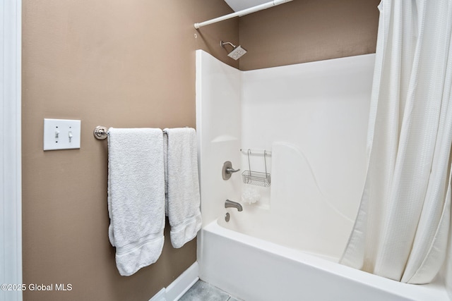 18 Beresford Rd, Clifton Park, NY 12019 - bathroom with shower / bath combination with curtain and baseboards