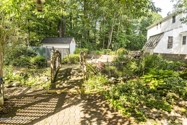 8 Burning Bush Blvd, Clifton Park, NY 12019 - view of yard featuring a shed