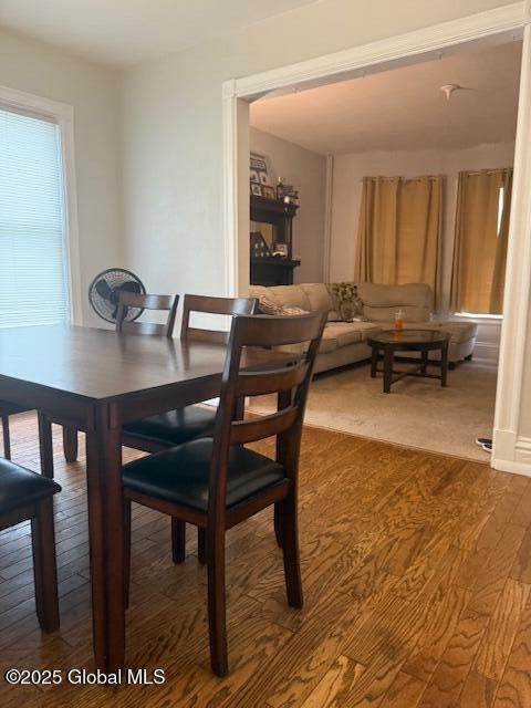 527 Pawling Ave, Troy, NY 12180 - dining space with wood finished floors