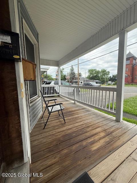 527 Pawling Ave, Troy, NY 12180 - view of wooden porch