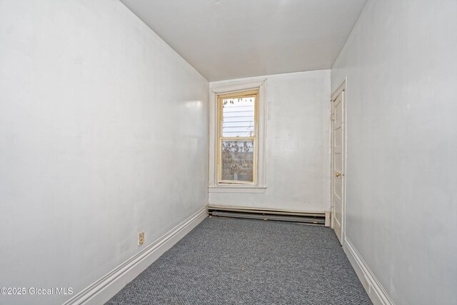 850 Peoples Ave, Troy, NY 12180 - carpeted empty room featuring a baseboard heating unit and baseboards