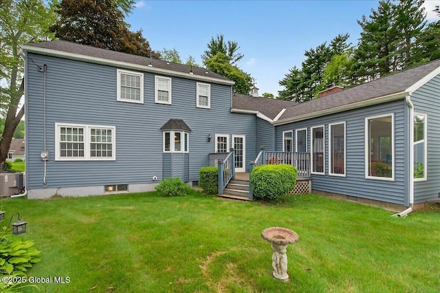 62 Pheasant Ridge Dr, Colonie, NY 12211 - rear view of house featuring a yard and a deck