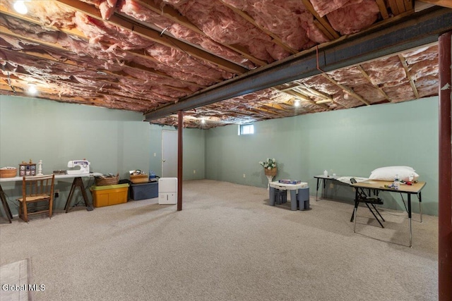 14 Maplecrest Dr, Ravena, NY 12143 - below grade area featuring carpet floors
