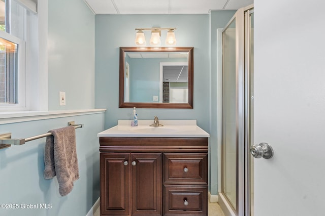 1 Tamarack Ln, East Greenbush, NY 12061 - bathroom featuring vanity and a shower stall