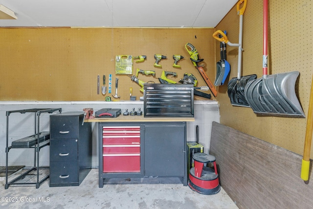 1 Tamarack Ln, East Greenbush, NY 12061 - misc room with a workshop area and unfinished concrete floors