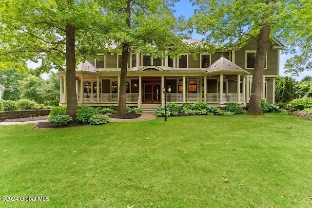176 5th Ave, Saratoga Springs, Inside, NY 12866 - view of front of home featuring a front yard and covered porch