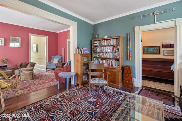 8 Front St, Schenectady, NY 12305 - sitting room featuring wood finished floors and crown molding