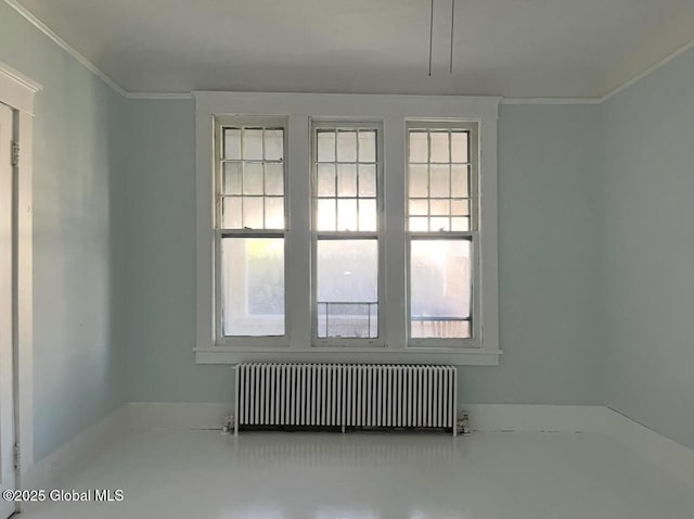 302-304 Quail St, Albany, NY 12208 - unfurnished room with radiator and crown molding