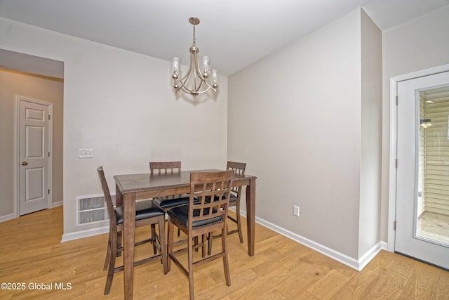 614 Apex Ln, Troy, NY 12182 - dining area featuring a chandelier and light wood-style flooring