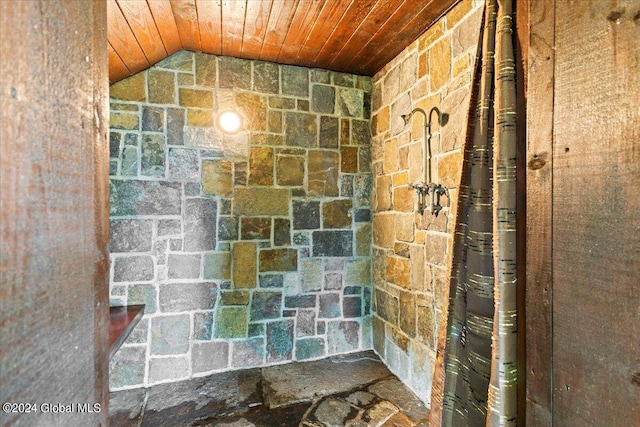 15 Green Harbour Ln, Lake George, NY 12845 - bathroom featuring wooden ceiling