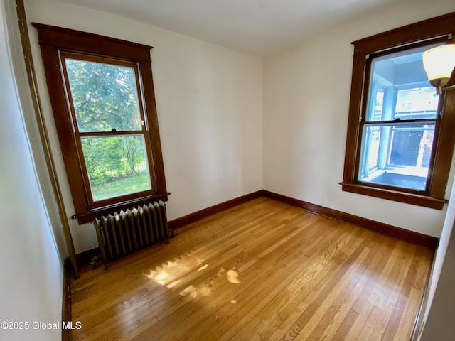 8 Mapleridge Ave, Albany, NY 12209 - empty room featuring radiator and light wood-style floors