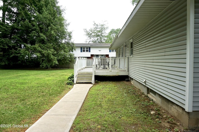 171 Consaul Rd, Colonie, NY 12205 - view of green lawn with a deck
