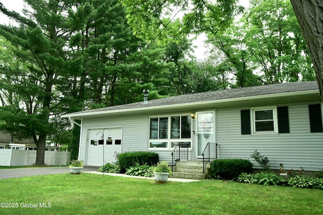 171 Consaul Rd, Colonie, NY 12205 - ranch-style house featuring an attached garage, asphalt driveway, and entry steps