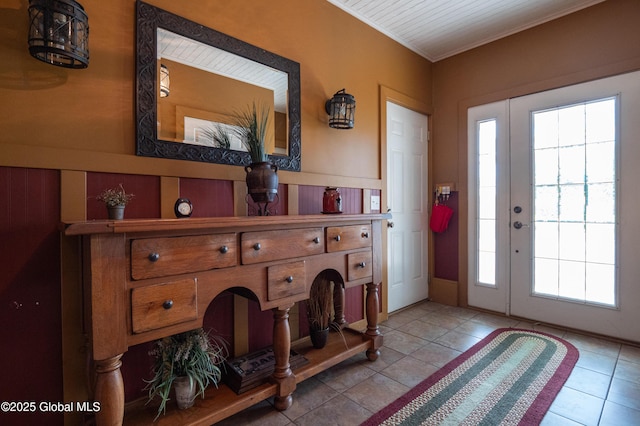 19 Meadow Rd, Hudson Falls, NY 12839 - foyer with crown molding and tile patterned flooring