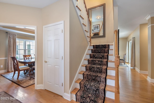 16 Callaway Cir, Colonie, NY 12211 - staircase featuring wood finished floors and baseboards