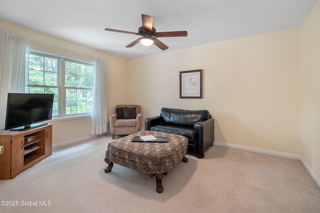 16 Callaway Cir, Colonie, NY 12211 - sitting room featuring carpet floors and a ceiling fan
