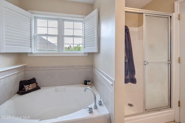 16 Callaway Cir, Colonie, NY 12211 - bathroom featuring a stall shower and a garden tub