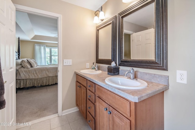 16 Callaway Cir, Colonie, NY 12211 - bathroom featuring ensuite bathroom, double vanity, and tile patterned floors