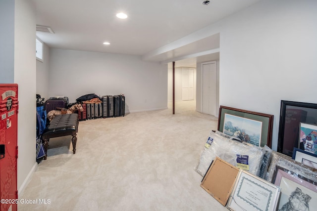 16 Callaway Cir, Colonie, NY 12211 - living area with carpet and recessed lighting