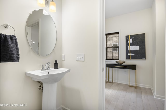 10A Idared Ln, Halfmoon, NY 12065 - bathroom with wood finished floors and a sink