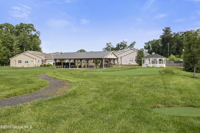 10A Idared Ln, Halfmoon, NY 12065 - rear view of property featuring a gazebo and a yard