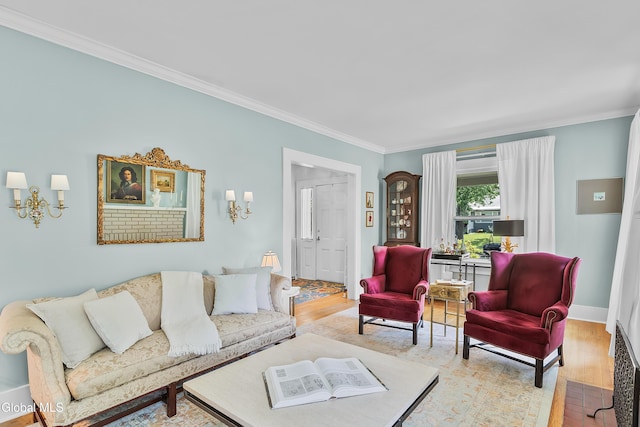 1101 Ardsley Rd, Schenectady, NY 12308 - living area with crown molding and wood finished floors