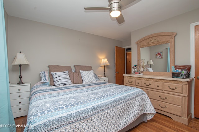33 Woodside Dr, Glenville, NY 12302 - bedroom featuring light wood-type flooring and a ceiling fan