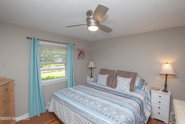 33 Woodside Dr, Glenville, NY 12302 - bedroom with wood finished floors and a ceiling fan