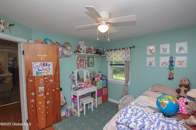 33 Woodside Dr, Glenville, NY 12302 - bedroom featuring a ceiling fan and baseboards